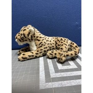 Snow Leopard Plush America Wego 17" Vintage Asian Cheetah Laying Down China
